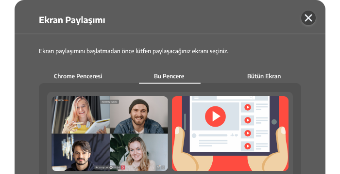 Ekran paylaşımı ve beyaz tahta
